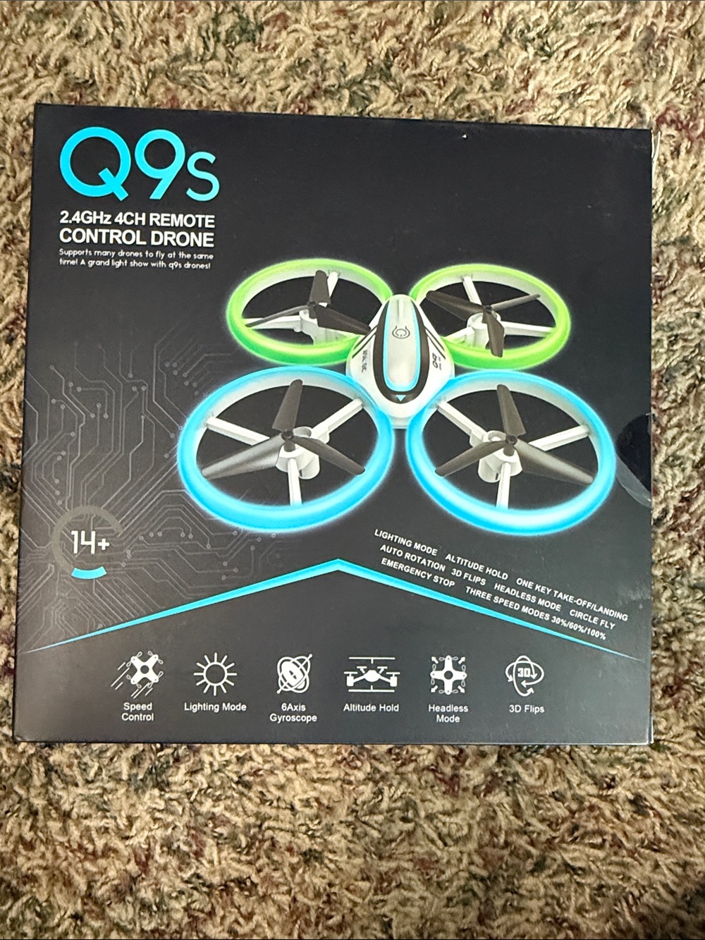 Q9S 2.4GHz 4CH Remote Control Drone – New in Box